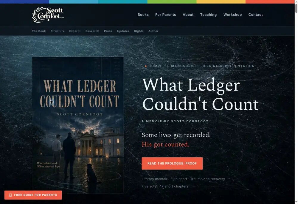Literary memoir page for What Ledger Couldn't Count